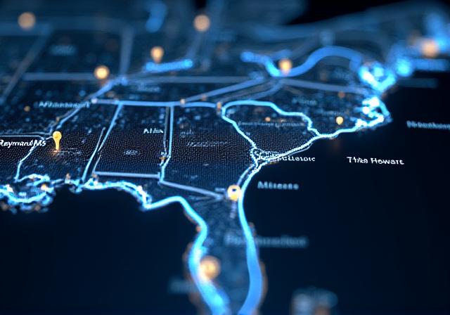 Strategic logistics map of the Southeast USA regional hauling routes